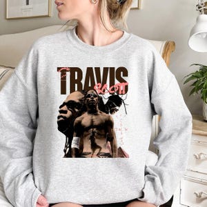 Travis Scott Graphic Sweatshirt, Cactus Jack Rapper Pullover, La Flame Streetwear Crewneck, Hip Hop Concert Fan Gift