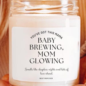 Candela per la gravidanza, futura mamma, regalo per baby shower, annuncio di gravidanza, regalo per la mamma, candela per la mamma, regalo per lei, regalo per neonato, candele per bambini
