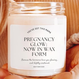 Candela luminosa per la gravidanza: regalo per la futura mamma, baby shower