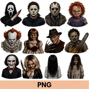 Michael Myers,Scream,Ghostface,Billy the Puppet,saw,Chucky,It Pennywise,The Ring,Freddy Krueger,The Exorcist,the nun,Anabelle,Horror Movies. Horror Movie Icons. semi-realistic horror movie PNG designs. the nun, horror movies characters, chucky stickers. horror characters,horror fan stickers,horror png,horrormovies clipart,horror legends,horror legends png,horror, png designs, freddie krueger png,horror png bundle, horror movie clipart , horror png downloads, horror png, horror movie stamps