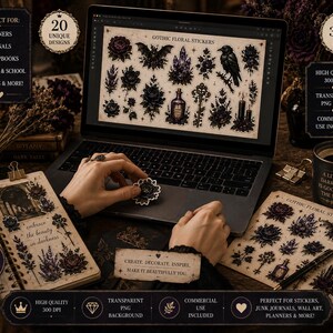 Gothic moth sticker, dark moth clipart, black moth PNG, gothic butterfly, gothic floral sticker, dark botanical PNG, vintage moth clipart, witchy sticker, witchcore PNG, dark academia sticker, occult aesthetic, celestial moth, mystical clipart, Victorian gothic, botanical sticker, printable sticker, digital sticker, transparent PNG, junk journal clipart, scrapbook sticker, commercial use PNG, ghotic flowers, ghotic flowers Png, Gothic Floral Clipart PNG, Dark Botanical Elements, Moody Flowers