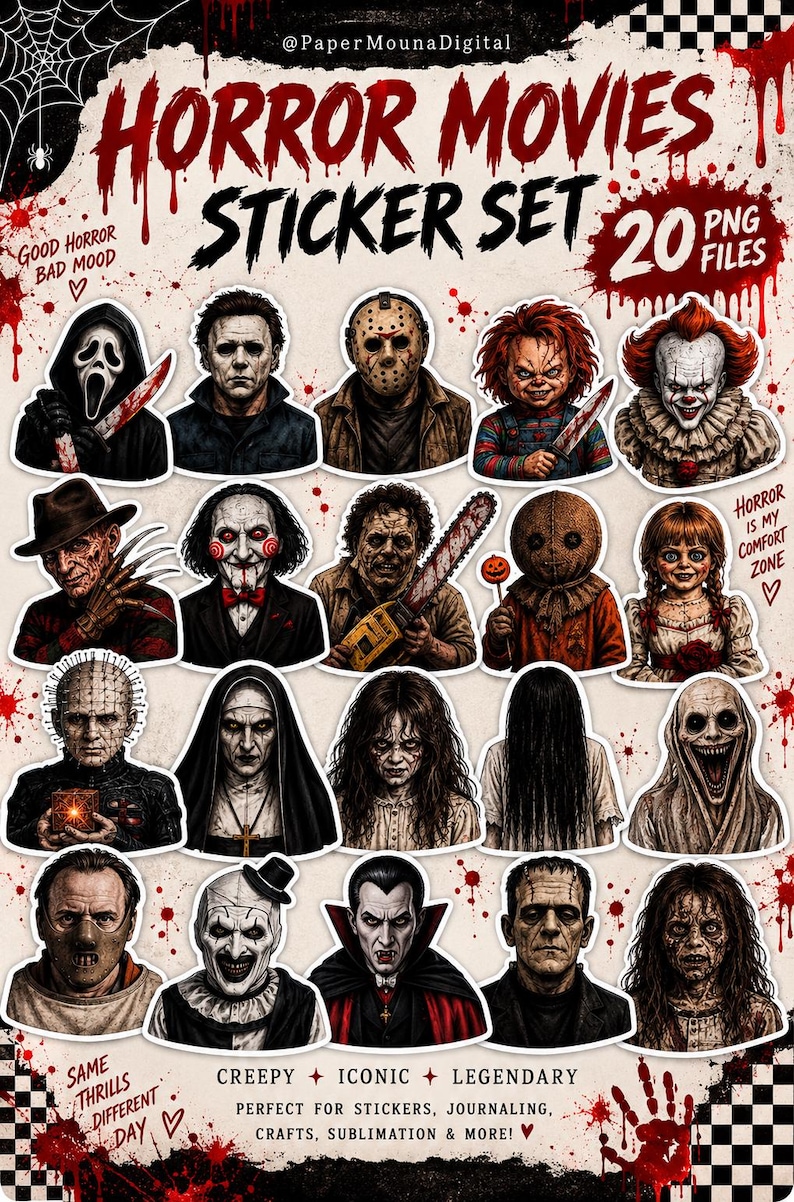 Michael Myers,Scream,Ghostface,Billy the Puppet,saw,Chucky,It Pennywise,The Ring,Freddy Krueger,The Exorcist,the nun,Anabelle,Horror Movies. Horror Movie Icons. semi-realistic horror movie PNG designs. the nun, horror movies characters, chucky stickers. horror characters,horror fan stickers,horror png,horrormovies clipart,horror legends,horror legends png,horror, png designs, freddie krueger png,horror png bundle, horror movie clipart , horror png downloads, horror png, horror movie stamps