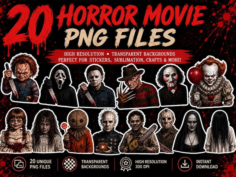 Michael Myers,Scream,Ghostface,Billy the Puppet,saw,Chucky,It Pennywise,The Ring,Freddy Krueger,The Exorcist,the nun,Anabelle,Horror Movies. Horror Movie Icons. semi-realistic horror movie PNG designs. the nun, horror movies characters, chucky stickers. horror characters,horror fan stickers,horror png,horrormovies clipart,horror legends,horror legends png,horror, png designs, freddie krueger png,horror png bundle, horror movie clipart , horror png downloads, horror png, horror movie stamps