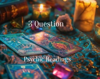 Lectura de Tarot de 3 Preguntas: Lectura de Tarot Psíquica Profunda - Guía Espiritual, Clarividencia, Mediumnidad, Intuición
