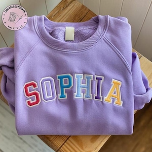 Custom Embroidered Kids Sweatshirt, Personalized Embroidered Sweatshirt for Kids, Sweatshirts for Boys, Sweatshirts for Girls, Gift for Kids