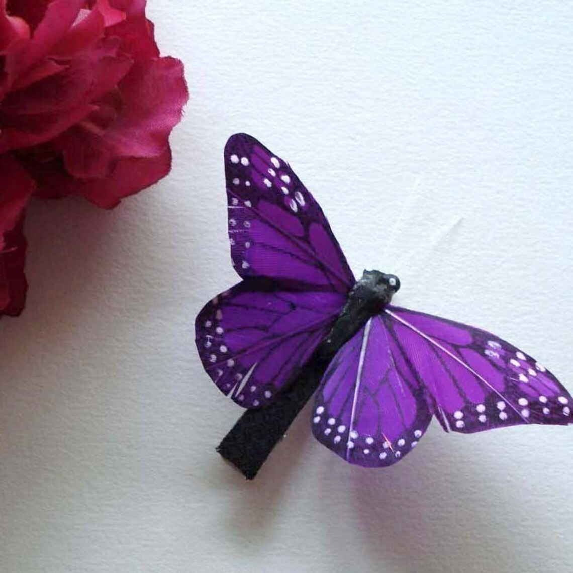 Purple butterfly hair clip hair accessories for women Etsy