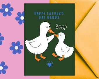 Biglietto per la Festa del Papà stampabile / Biglietto per papà oca / Auguri divertenti per papà (Download digitale)