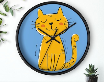 Quirky Cat Clock, Unique Home Decor