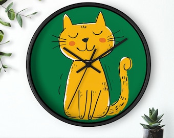 Horloge chat ludique – Décoration d'intérieur unique