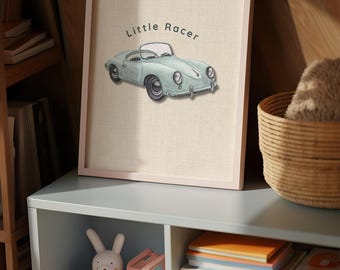 Vintage Transportation Wall Art | Retro Nursery Printable, Classic Car Kid Room Decor