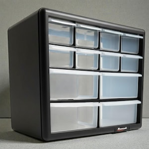 12 drawer small parts organizer bin with clear drawers HA01012001