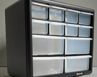 12 drawer small parts organizer bin with clear drawers HA01012001