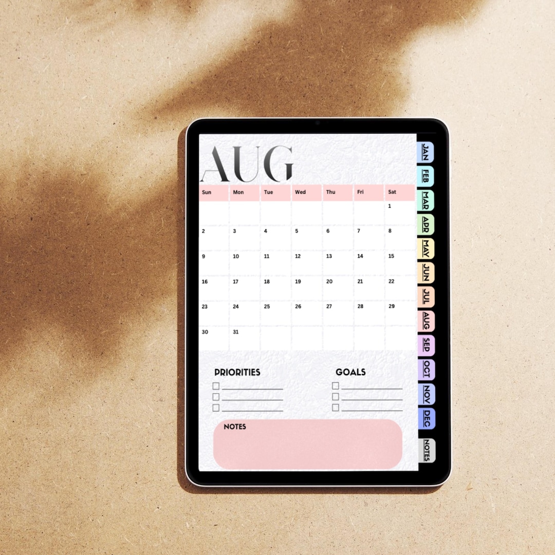 2026 Digital Planner, Minimalist Hyperlinked Daily Weekly Monthly ...
