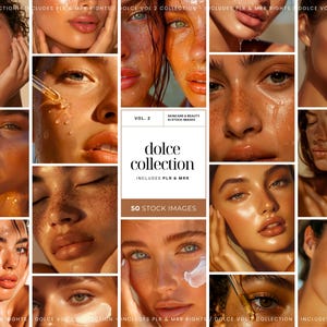 Aesthetic Skincare Stock Photos Esthetician Social Media Beauty Instagram Canva Templates Flawless Healthy Glowing Skin AI Stock Images MRR