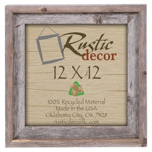 12x12 - 2&quot; Rustic Reclaimed Barn Wood Signature Wall Frame