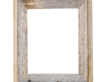 11x14 Rustic Reclaimed Barn Wood 2" Signature Open Frame (no glass or backing)