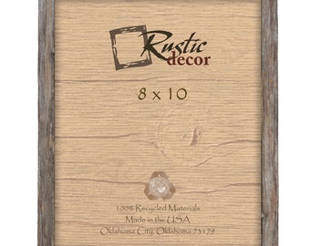 8x10 Rustic Barn Wood 1" Deep Inset Photo Frame (w/easel back)