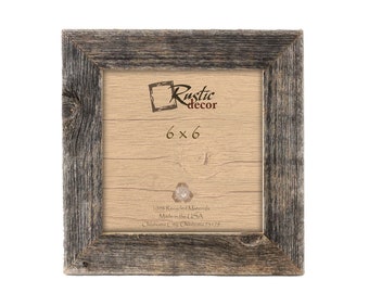 6x6 - 1.5" Standard Reclaimed Rustic Barn Wood Wall Frame