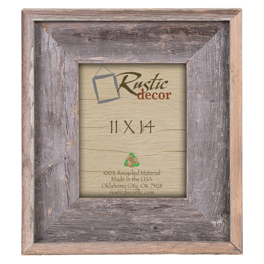 11x14 Rustic Reclaimed Barn Wood Premium Wall Frame: 4" Molding - Etsy