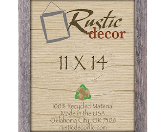 11x14 - 1.5" Standard Reclaimed Rustic Barn Wood Wall Picture Frame