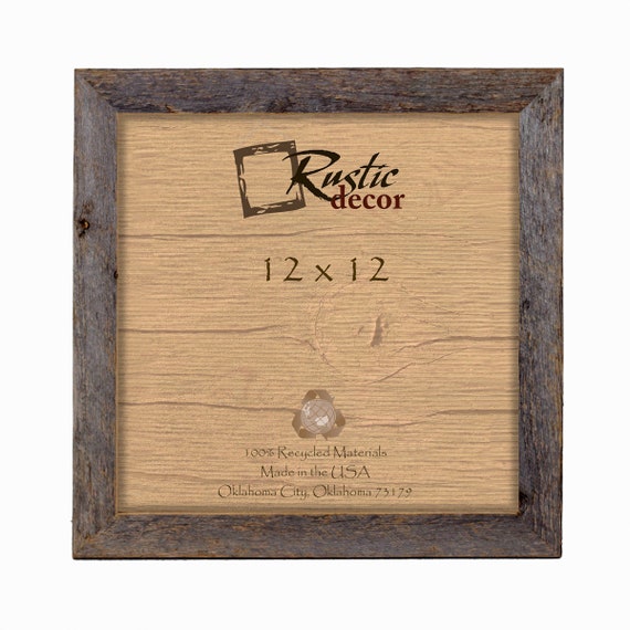 12x12 - 1.5" Standard Reclaimed Rustic Barn Wood Wall Frame
