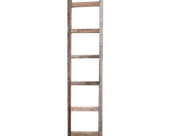 Decorative Ladder – Reclaimed Old Wooden Ladder 6 Foot Rustic Barn Wood