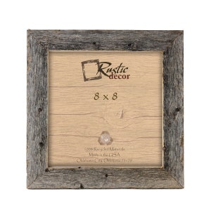 8x8 - 1.5" Standard Reclaimed Rustic Barn Wood Wall Frame