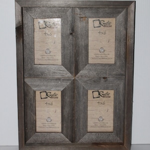4x6 Rustic Barn Wood Window Frame (Holds 4x6 Pictures)