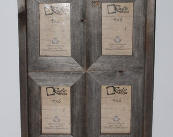 4x6 Rustic Barn Wood Window Frame (Holds 4x6 Pictures)
