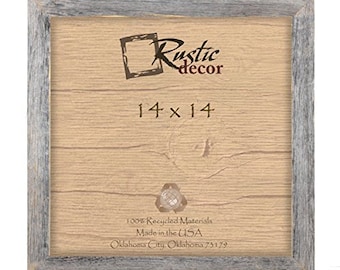 14x14 - 1.5" Standard Reclaimed Rustic Barn Wood Wall Picture Frame