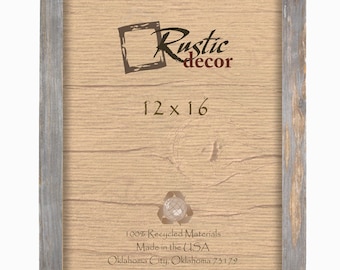 12x16 - 1.5" Standard Reclaimed Rustic Barn Wood Wall Picture Frame