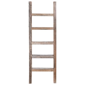 Decorative Ladder – Reclaimed Old Wooden Ladder 4 Foot Rustic Barn Wood