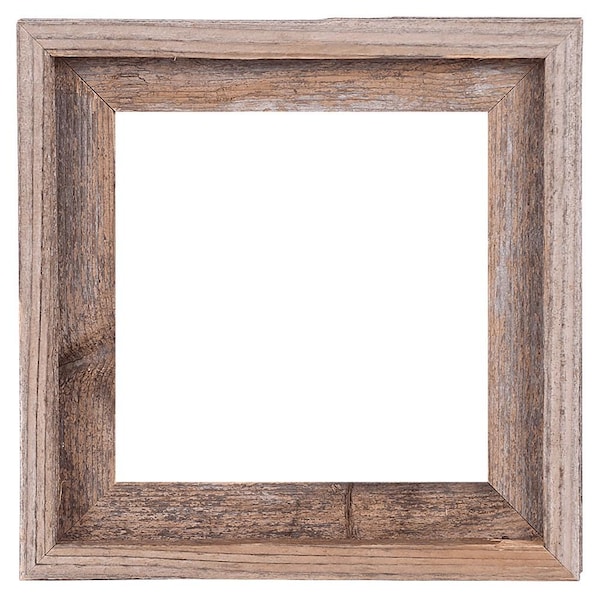 10x10 Rustic Reclaimed Barn Wood 2" Signature Open Frame (no glass or backing)