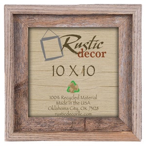 10x10 - 2&quot; Rustic Reclaimed Barn Wood Signature Wall Frame