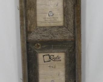 4x6 Rustic Reclaimed Barn Wood Vertical Double Opening Frame