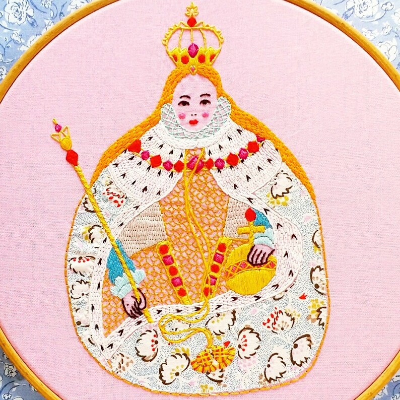 Queen Elizabeth I Gloriana Embroidery Pattern Tudors PDF Etsy