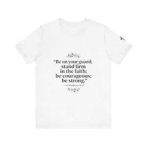 コリント人への手紙第一 16章13節 聖句Tシャツ | クリスチャンクロスTシャツ