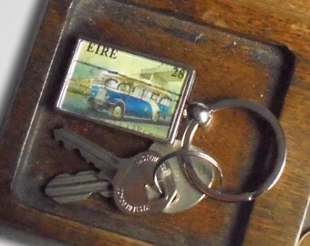 Retro Bus Keyring, GNR Gardner - 1993 postage stamp from Ireland