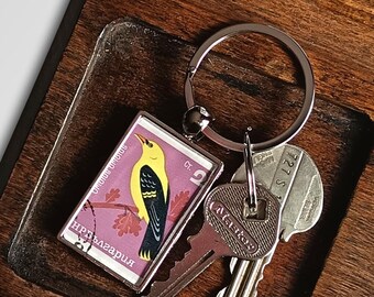 Bird & Butterfly Keyring