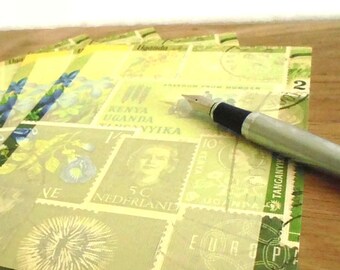 Spring Greens Writing Paper Set - optional notecards, wallet, or storage box