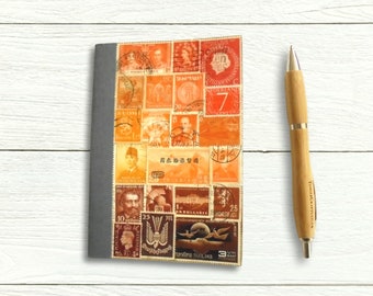 Pocket Sunset Journal • Original Stamp Art Notebook with Numbered Pages