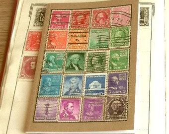 Rainbow USA Stamp Album-style Travel Notebook