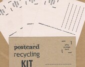 POSTCARD RECYCLING KIT Looseleaf zine & eco-friendly, upcycled mail art