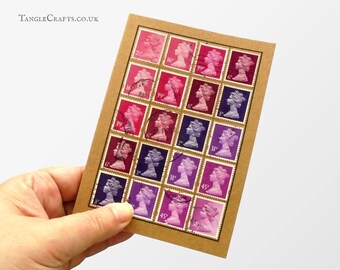Berry Pinks and Purples - Machin Definitive Notebook, British Travel Journal