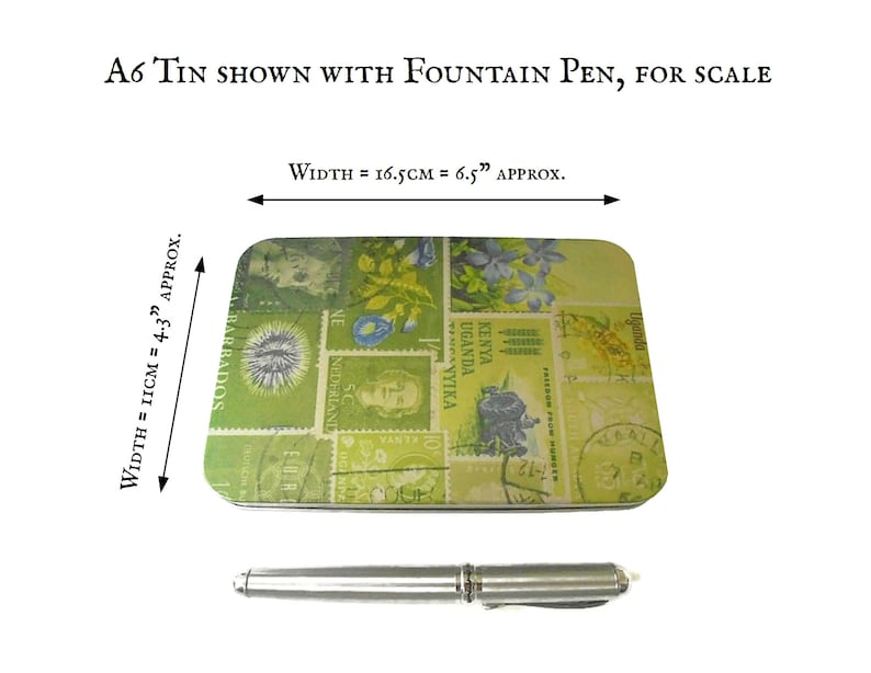 DIY Travel Palette Tin for Watercolours Turquoise Teal Print Etsy UK