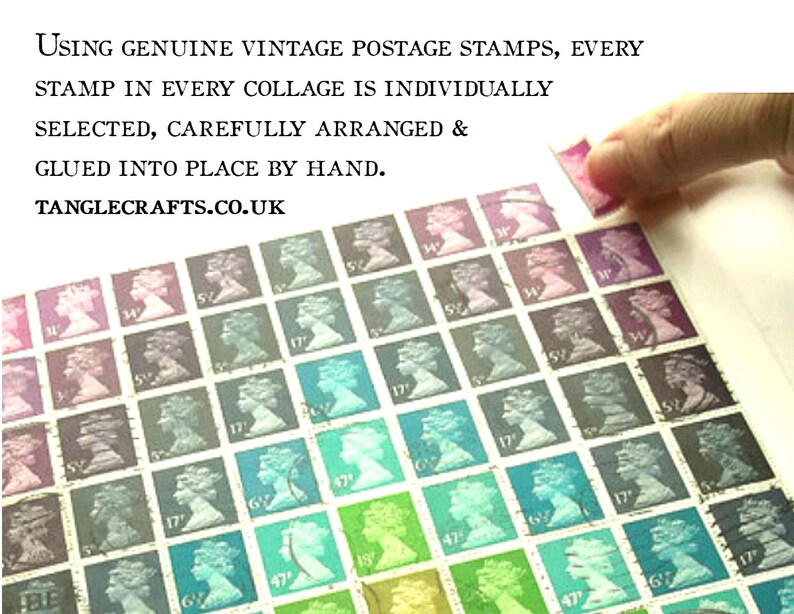 Wildlife Diary 2021 Timbres-poste vintage upcycled ...