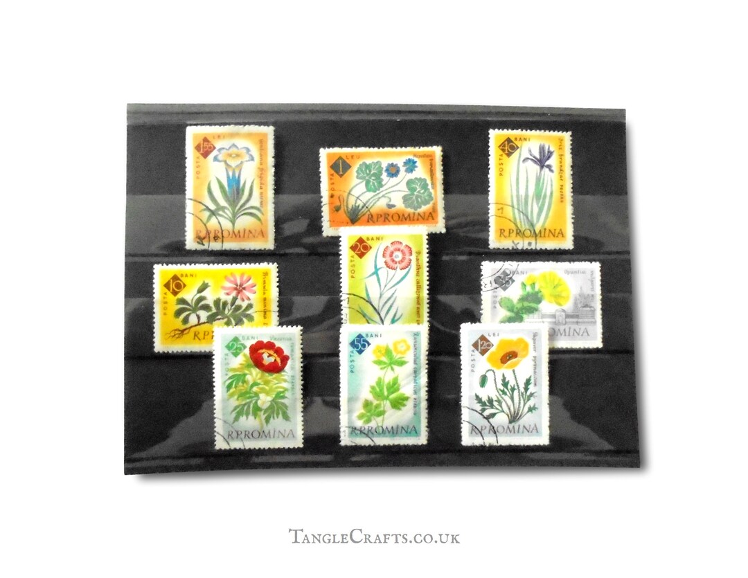 Botanical Garden Floral Postage Stamp Set Romania 1961 - Etsy