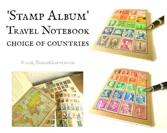 Stamp Album Travel Notebook (A6) - choice of countries