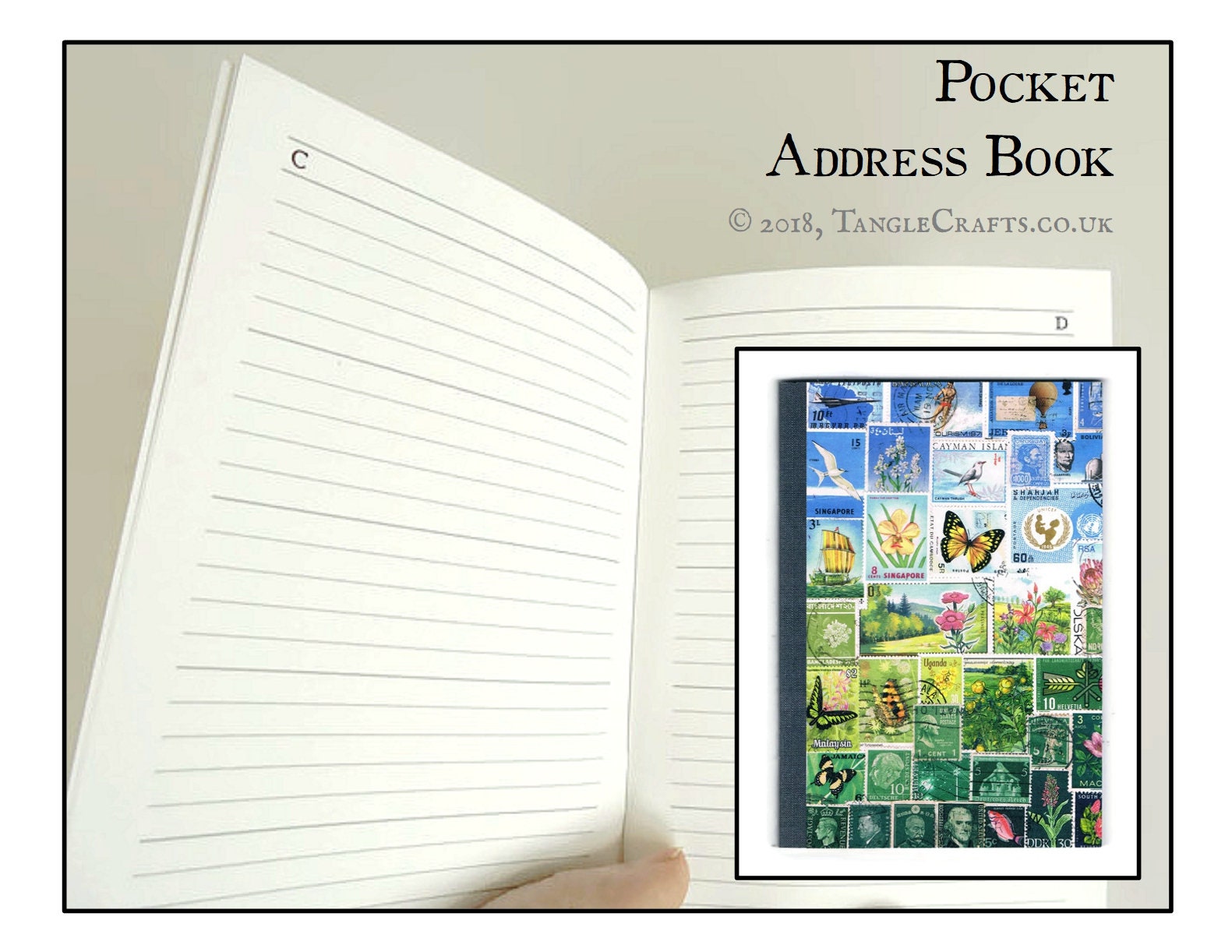 Address Book Pocket Size AZ Index Book Inc birthday planner Etsy