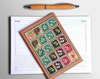 New Zealand Flowers Undated Diary with optional 2026 label set